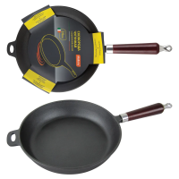 Купить Сковорода чугунная 24 см ручка дерев. (1/4) "MALLONY"  CIF24-W