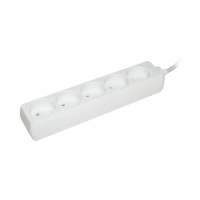 Купить Удлинитель 5 розеток, 2P/5 м 2*0,75 мм, 10а (1/8/32) "IEK"