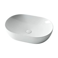 Купить Раковина накладная "ELEMENT" 600*415*135 мм овальная, белая "CERAMICA NOVA" CN5009