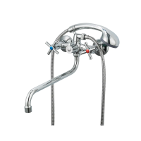 Купить Смеситель для ванн R22112 длинный поворотн. излив, двухвентильный, хром (1/10) "FRUD"