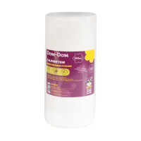 Купить Салфетка 25*30 см (вискоза) рулон 100 шт. (1/40) "DOM-DOM" 231-0048