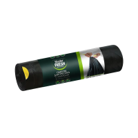 Купить Пакеты для мусора с завязками 35 л рулон 15 шт. (зеленые) 14 мкм (1/25) "MASTER FRESH"