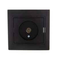 Купить Розетка телевизионная "MIRA" оконечная, черный бархат (1/10/120) "LEZARD" 701-4242-130