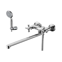 Купить Смеситель для ванн "STANDART"  LM2112C  длинный плоский излив, двухвентильный (1/8) "LEMARK"