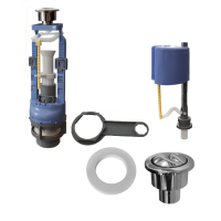 Купить Арматура водосливная 2 кноп. (гальв.) "Стоп поток", нижний подвод (1/18) "DI" сб2м-нпр-хх-ккрпс DI P