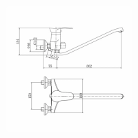 Купить Смеситель для ванн A2201, хром (1/10) "FASHUN"