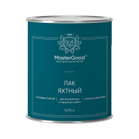 Лак яхтный алкидно-уретановый быстросохнущий глянцевый 0,75 л (1/12) "MASTERGOOD"