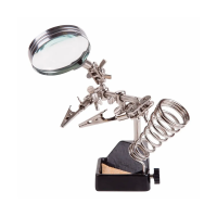 Купить Держатель "Третья рука" 2 зажима, лупа, подставка, ниша, губка (1/20) "REXANT" 12-0252