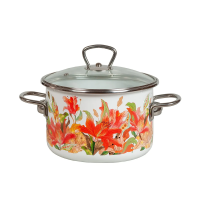 Купить Кастрюля эмалиров. "LILIANNA" белосн. 3 л (1/4) "VITROSS"  1SD185S