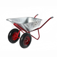 Купить Тачка строительная "TSUNAMI" WB 300D оцинков. 110 л, 2 пневматич. колеса с подшипником (4.00-8)