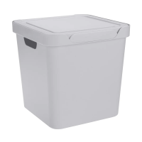 Купить Ящик универс. с крышкой "LUXE" 286*286*286 мм 18 л (светло-серый) (1/6) "Бытпласт"