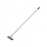 Купить Щетка-скрабер для пола "Эконова" с черенком (розовая) (1/24) "Бытпласт"