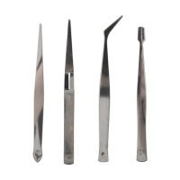 Купить Пинцеты нержав. 120 мм (набор 4 шт.) (1/24/240) "PARK"