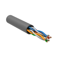 Купить Кабель (витая пара) U/UTP категория 5E, 4 пары, оболочка PVC (бухта 305 м) серый (1) "GENERICA"
