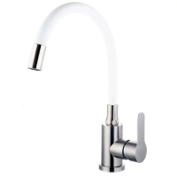 Купить Смеситель для кухни A54101-8 гибкий силикон. излив, сатин/белый (1/10) "FASHUN"