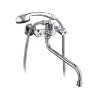 Купить Смеситель для ванн R22111 длинный поворотн. излив, двухвентильный, хром (1/10) "FRUD"