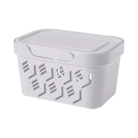 Купить Ящик универс. с крышкой "DELUXE" 189*132*110 мм 1,9 л (светло-серый) (1/20) "Бытпласт"