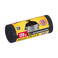 Купить Пакеты для мусора "Эконом" 120 л, рулон 10 шт. (черные) 29 мкм (1/20) "AVIKOMP"