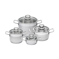 Купить Набор кастрюль нержав. "София" 4 шт.(1,4 + 1,8 + 3,2 + 4,5 л) стекл. крыш. (1/2) "Катюша" 9901-903-0