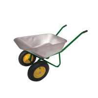 Купить Тачка строительная оцинков. 100 л, 2 колеса пневматич. D-350 мм (1/5) "PARK" WB 5302