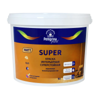 Краска "SUPER" интерьерная суперстойкая акриловая база а 9 л (1) "Пеллигрина жемчуг"