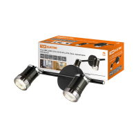 Купить Светильник-спот снс "Юкка" 2 х 50 вт GU10 IP44, черный/хром (1/12) TDM SQ0358-0221