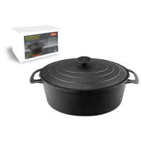 Купить Кастрюля-утятница чугун. с масляным термопокрытием 5,8 л (1/2) "MALLONY" Kв32