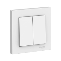 Купить Выключатель "ATLASDESIGN" 2-х кл. 10а, белый (1/15/90) "SCHNEIDER"