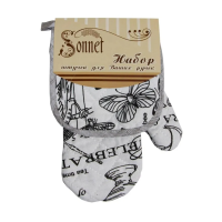 Купить Прихватка-рукавица рогожка, версаль белый (1/80) "SONNET"