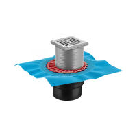 Купить Трап для душа "ZENTRUM UNO" 100*100 мм нержав. матовый, сифон S-образн. вертикальный (1) "BERGES"