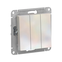 Купить Выключатель "ATLASDESIGN" 3-х кл. (механизм) 10а, жемчуг (1/10/60) "SCHNEIDER"