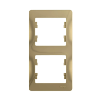 Купить Рамка "GLOSSA" 2-х местн. вертикальная, титан (1/30/180) "SCHNEIDER"