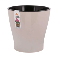 Купить Горшок для цветов "Лея" 2,2 л двойной (бежевый) (1/20) "Альтернатива" м7937
