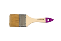 Купить Кисть плоская KRAFOR №2,5 натур щетина дерев. ручка 63мм 49195