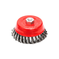 Купить Щетка для ушм "Чашка" 125 мм  м14, витая провол. 0,5 мм (1/20) "BEOROL"