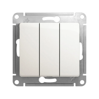 Купить Выключатель "GLOSSA" 3-х кл. (механизм) 10а, перламутр (1/20/160) "SCHNEIDER"