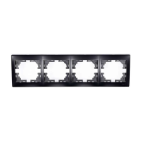 Купить Рамка "MIRA" 4-х местн. горизонтальная, черный бархат (1/10/120) "LEZARD" 701-4200-149