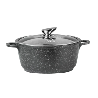 Купить Кастрюля антипригарн. мраморн. "RIO" 2,3 л стекл. крышка (1/4) "LARA" LR02-202