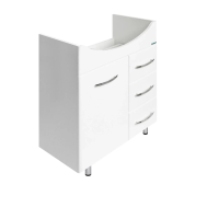 Купить Тумба под раковину напольная "Лагуна 3" 820*605*320 мм, белая "SANITA" TLGN65