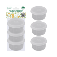 Купить Контейнеры для продуктов 3 шт. х 63 мл круглые (1/12/144) "Мультидом" MS80-405