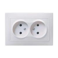 Купить Розетка "Кварта" 2-х местн. рс12-2-кб, 10а, белый (1/9/180) "IEK"