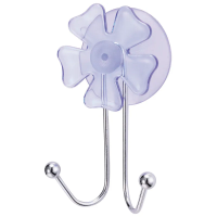 Купить Крючок на присоске двойной "Цветок"  хром. (1/50) "Рыжий кот" W2082G