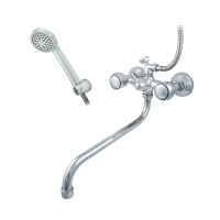 Купить Смеситель для ванн "Эко" цс-см 500/5-4к м_супер 300 мм двухвентильный, длинный поворотн. излив (1/8)