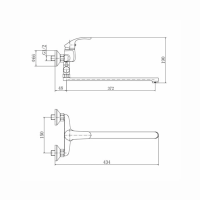 Купить Смеситель для ванн A2236, хром (1/10) "FASHUN"