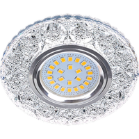 Купить Светильник встроенный Ecola GU5.3 MR16 LD7040 Бабочки Прозрач/хром 25х95