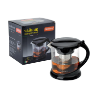 Купить Чайник завар. стекло "DECOTTO-1000" 1 л пластик ручка, фильтр нержав. (1/24) "MALLONY"