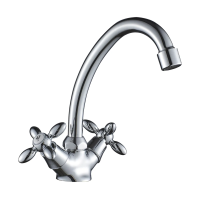 Купить Смеситель для умывальника DR53012 двухвентильный, поворотн. излив (1/12) "DECOROOM"