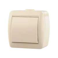 Купить Выключатель открыт. уст. "NATA" 1 кл., кремовый (1/10/120) "LEZARD" 710-0300-100