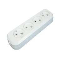 Купить UNIVersal колодка 4гн б/з 10А белая 