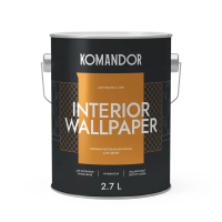 Краска "INTERIOR WALLPAPER" для обоев база A 2,7 л (1) "KOMANDOR"